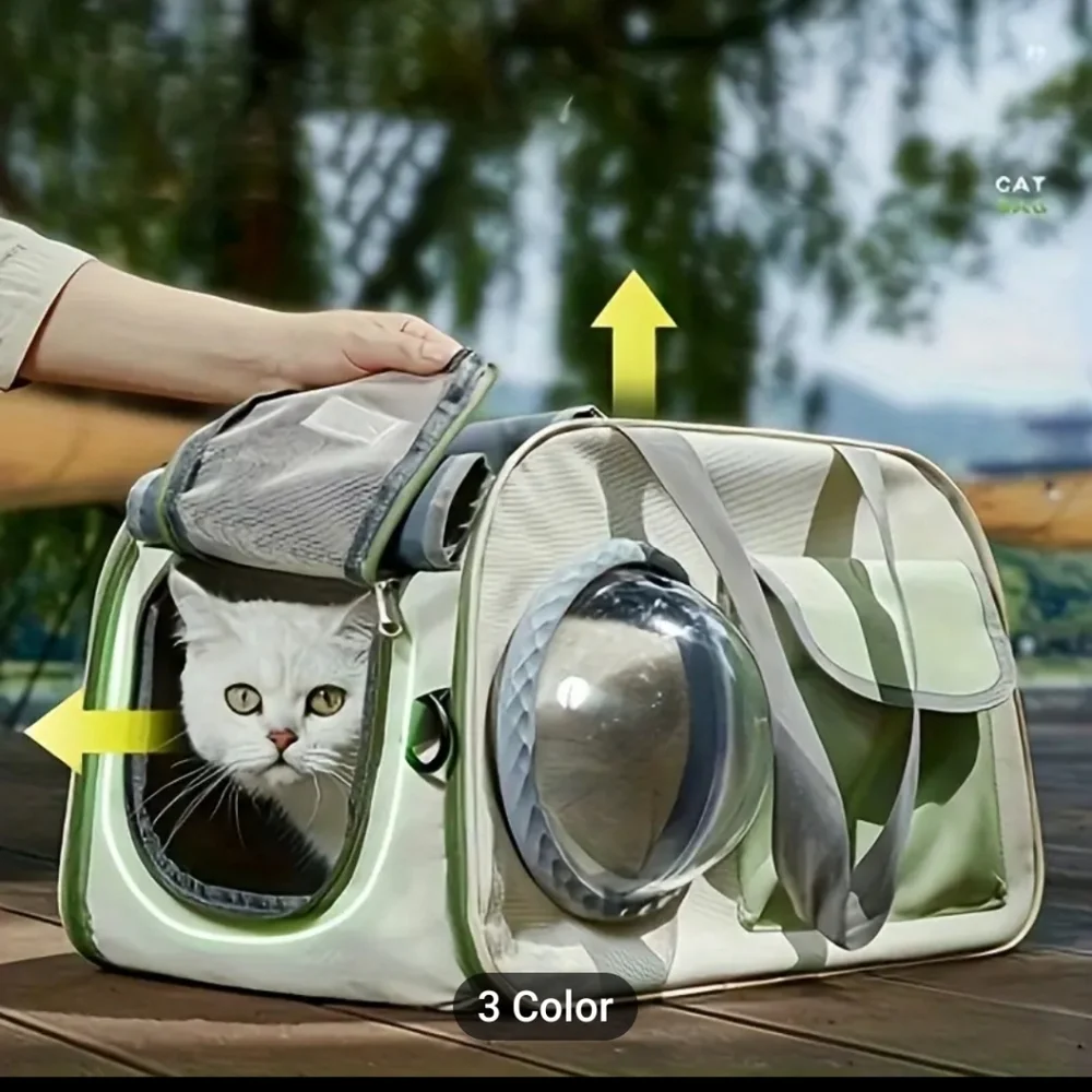New Yellow Pet Carrier wuth Bubble Window